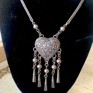 Sterling Silver Vintage Statement Chain Necklace